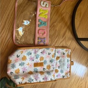 Colorful Snack Clear Bag with Floral lunchbox